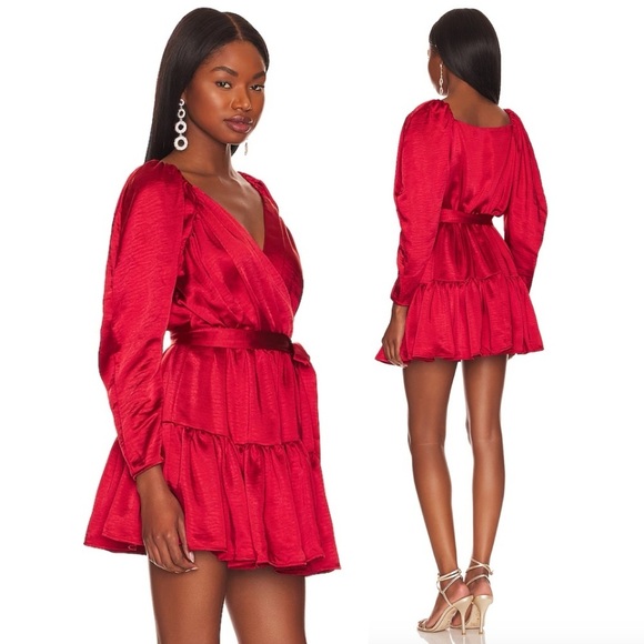 Lovers and Friends Corinne Mini Dress in Cherry Red - Picture 2 of 7